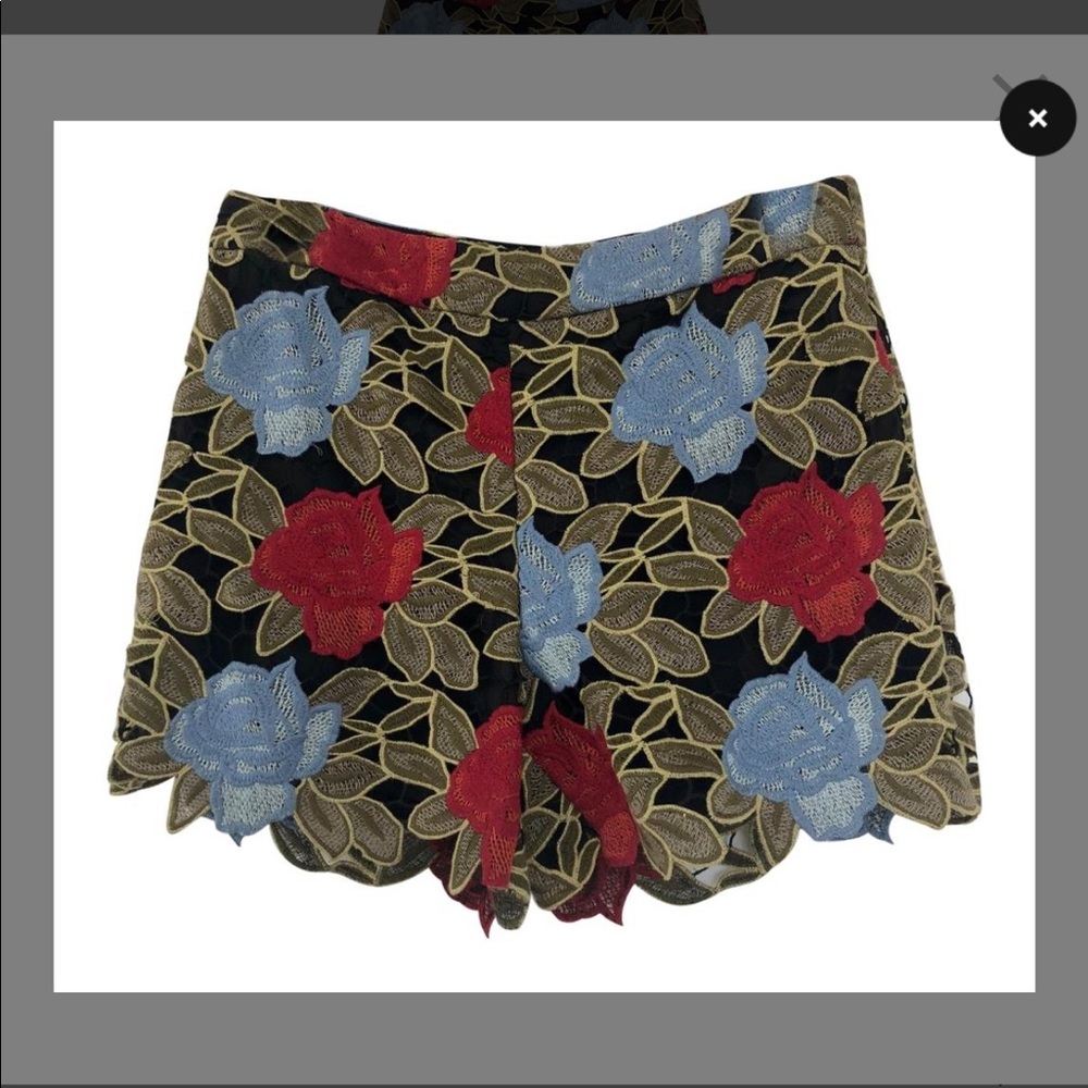 Alice + Olivia embroidered shorts